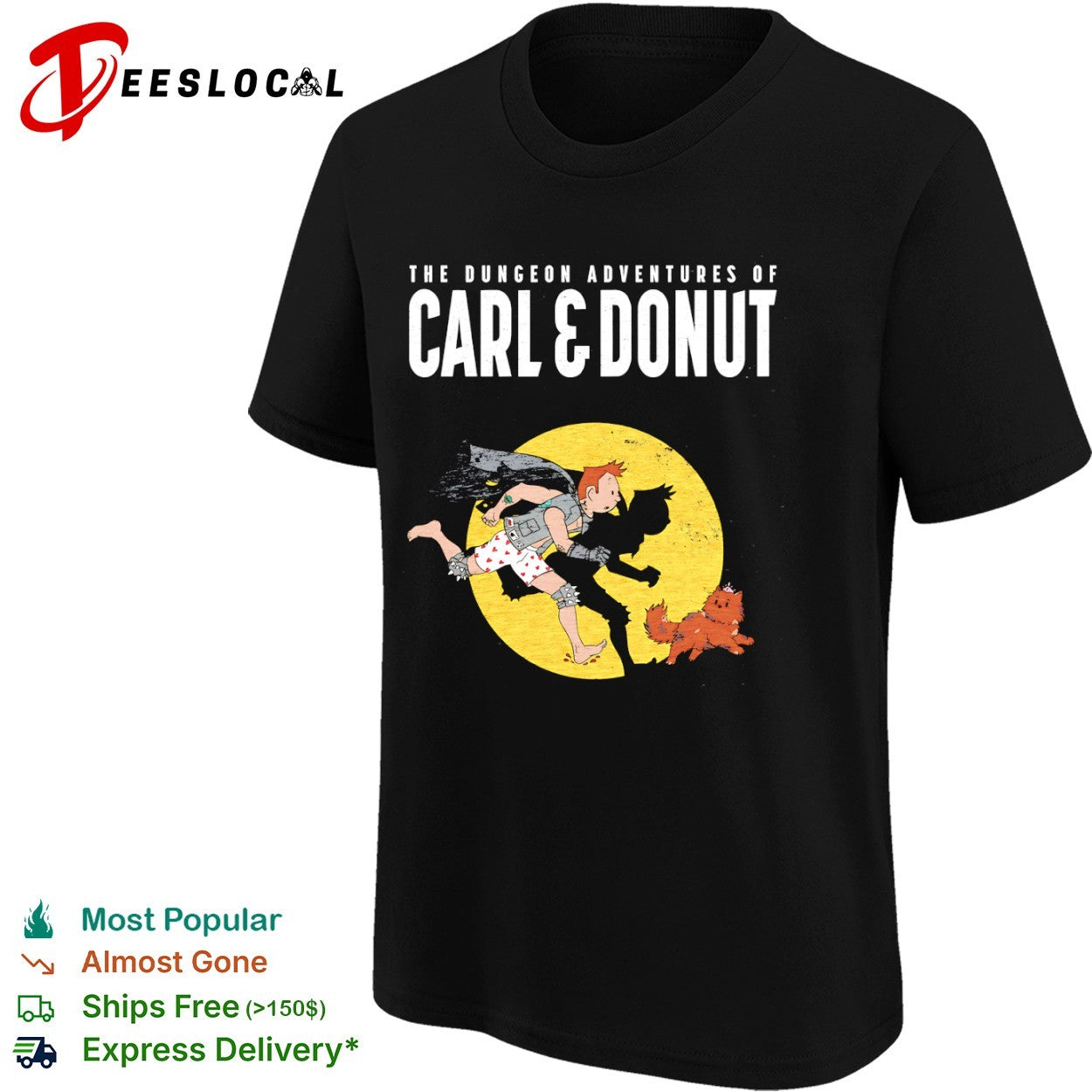 The Dungeon Adventures of Carl and Donut Tintin Shirt