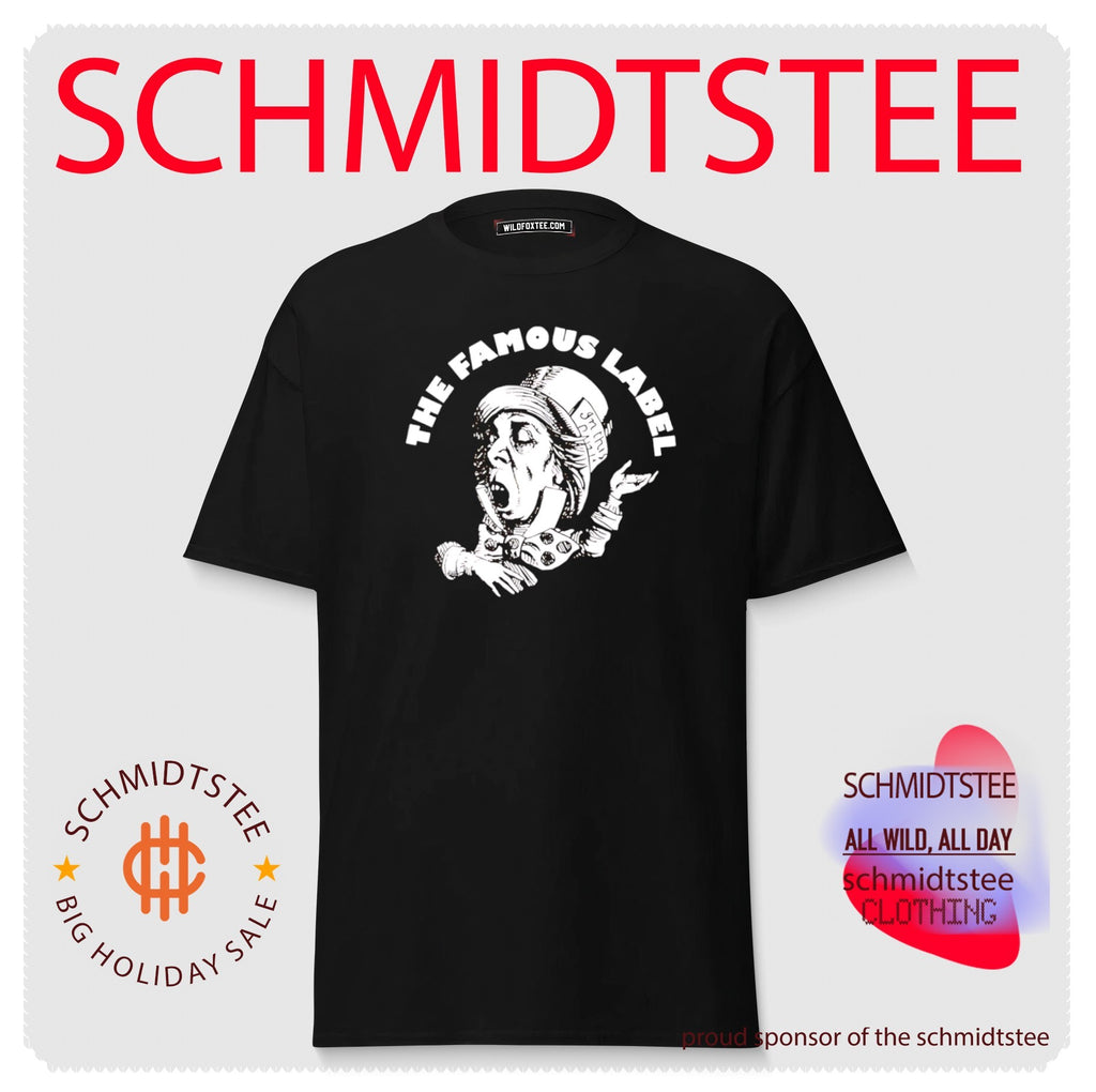 The Famous Label As Used by Charisma Records Mad Hatter shirt