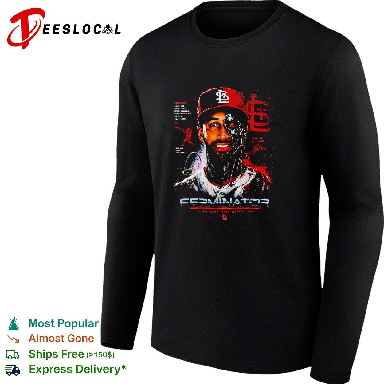 The Ferminator Tom Henke St. Louis Cardinals mop mercy only victory shirt