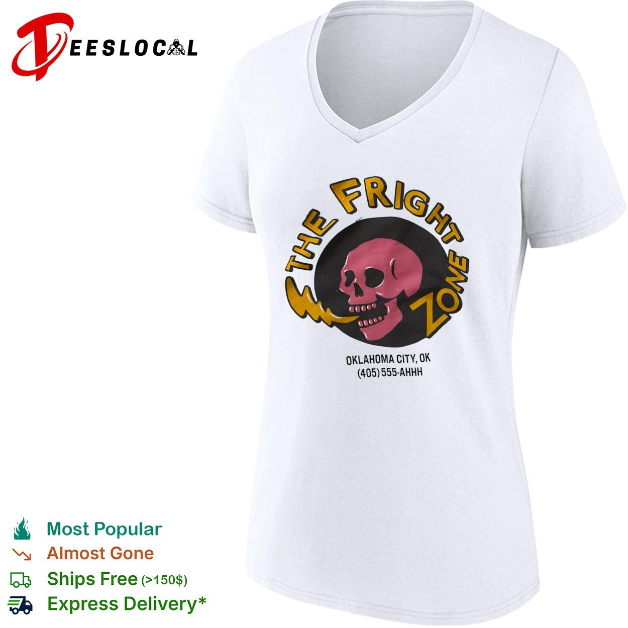 The Fright Zone Oklahoma City skull cartoon shirt