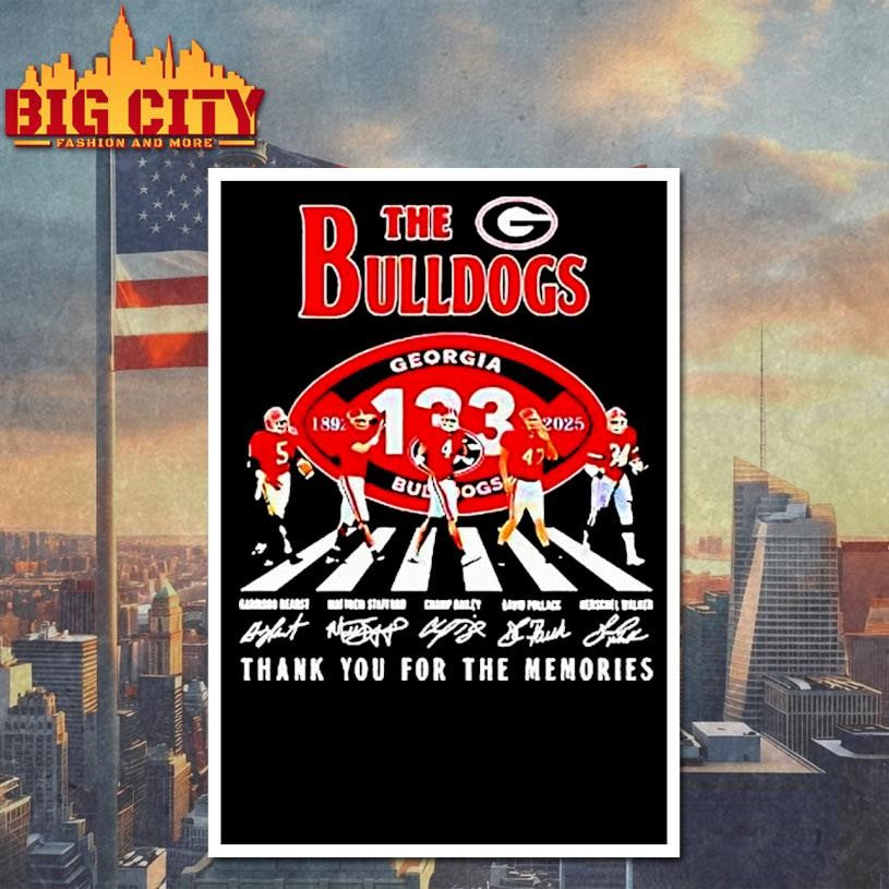 The Georgia Bulldogs 1892 2025 Signature Thank You For The Memories Shirt