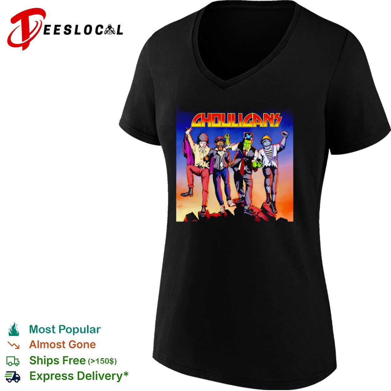 The Ghouligans monsters rock band apocalypse music shirt