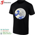 The Great Wave off Kanagawa Star Wars Death Star x Wing Fighter shirt