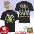 The Grinch Hoppy Grinch Day Abbey Road Parody Easter Bunny Two Sided Shirt