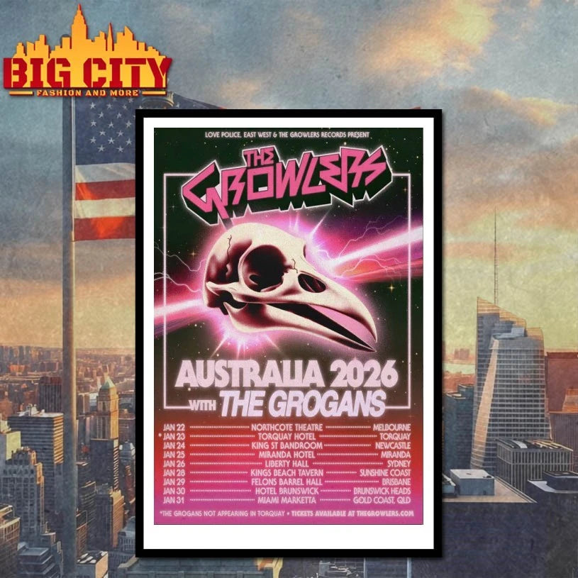 The Growlers AUS 2026 Tour Poster shirt