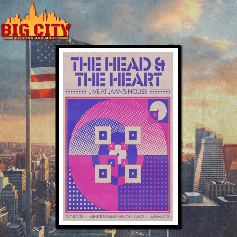 The Head And The Heart Oct 11, 2025 A Benefit Music Health Alliance, Nashville, TN Poster Shirt