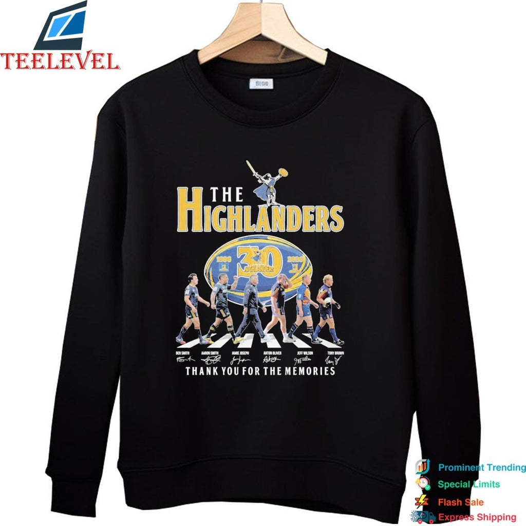 The Highlanders FC Rugby 1996 2026 30th Thank You For The Memories Road Abbey Signatures T-shirts