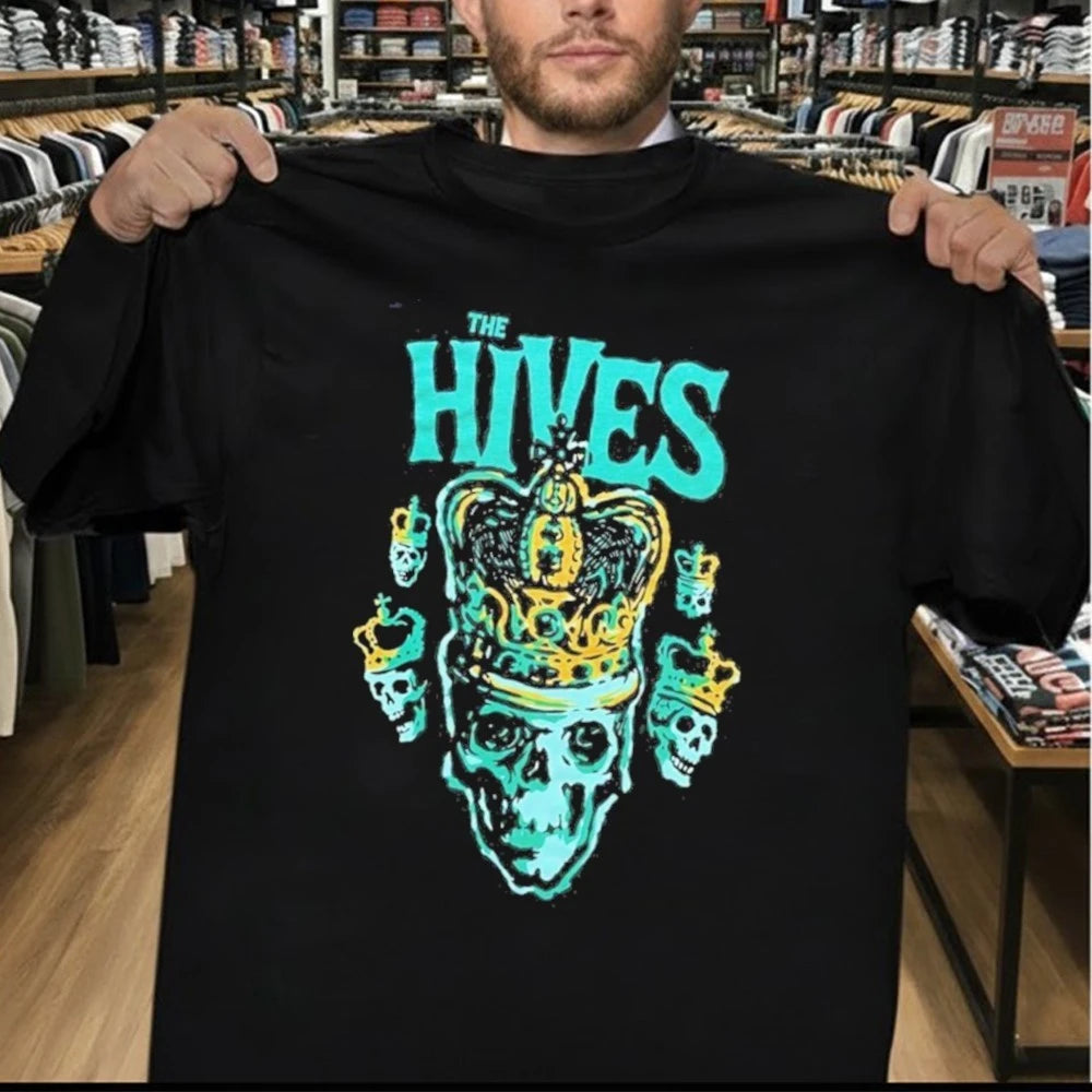 The Hives Merch East Coast Tour 2026 Green Skull Crown Shirt
