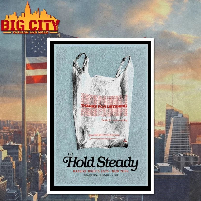 The Hold Steady Tour New York 2025 Poster Shirts