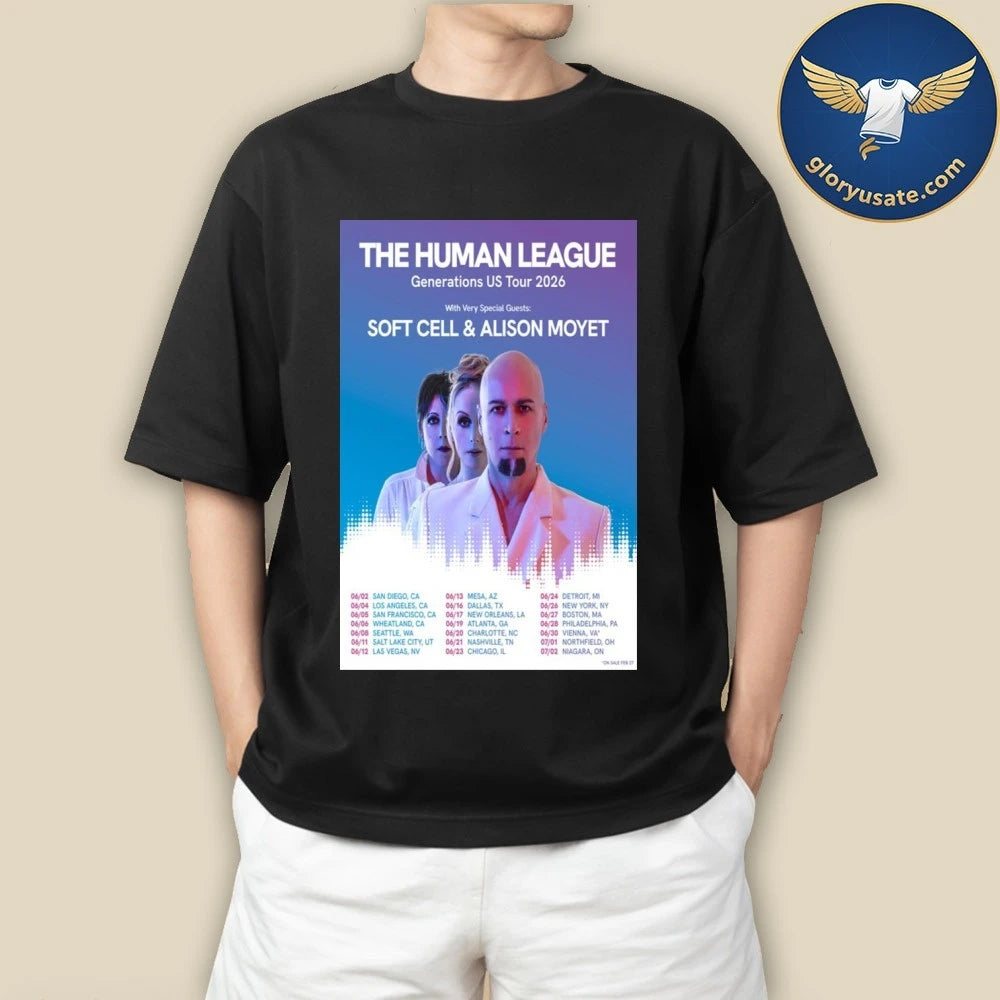 The Human League Generations Us Tour 2026 Poster Shirt