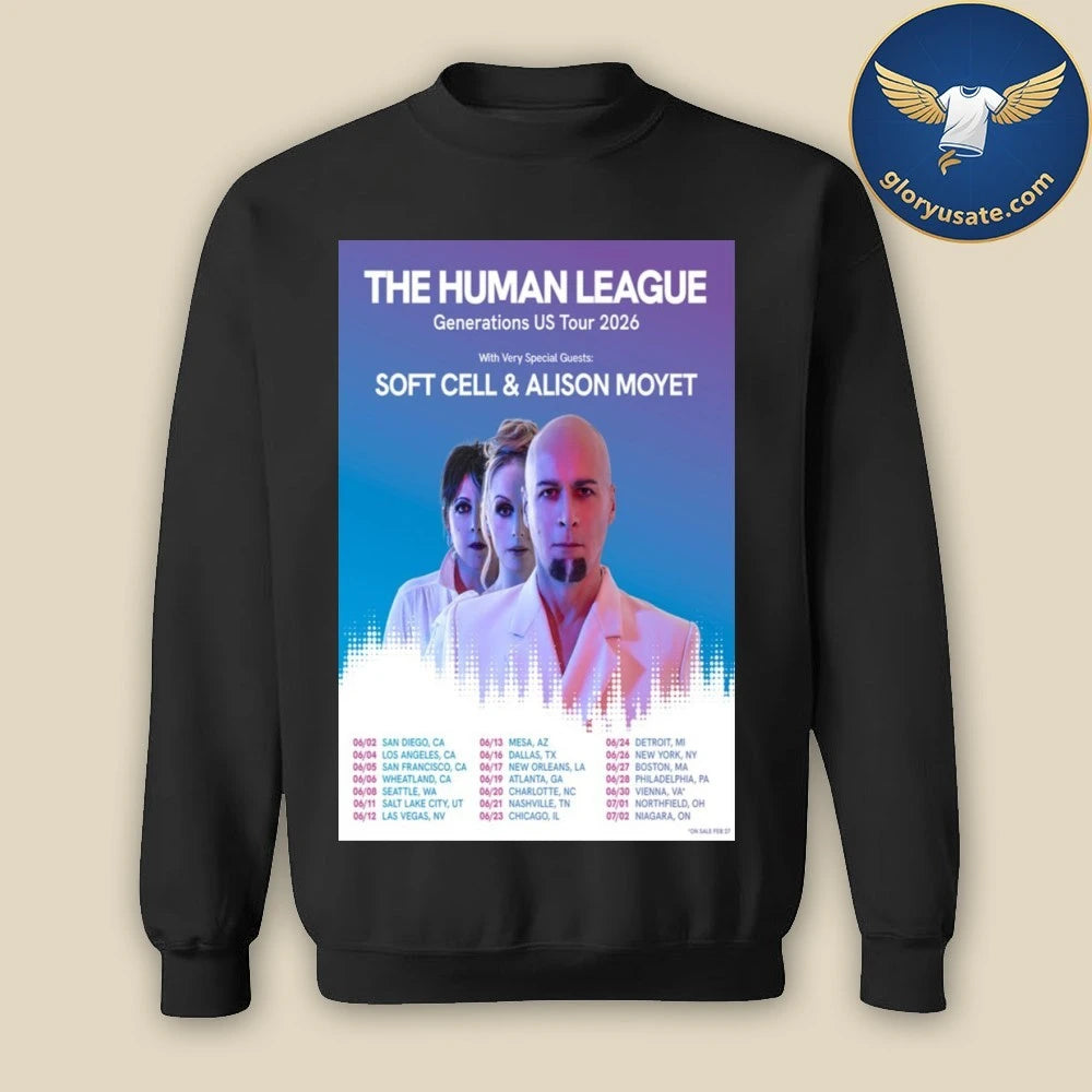 The Human League Generations Us Tour 2026 Poster Shirt