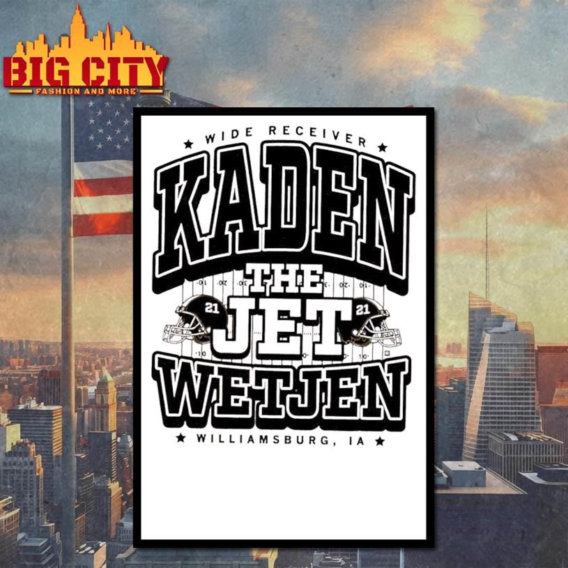 The Jet Wide Receiver Kaden Wetjen Williamsburg IA 21 baseball shirt