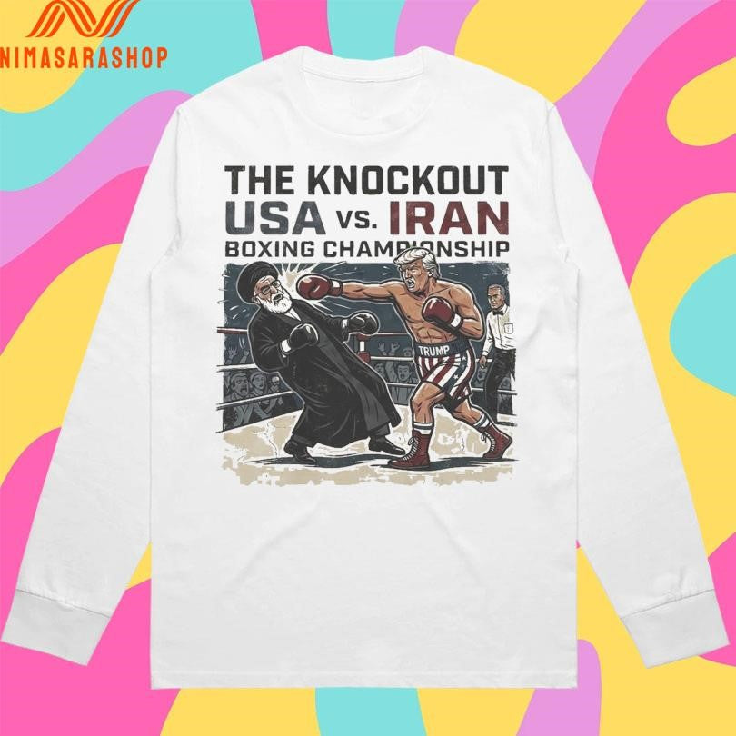 The Knockout Usa Vs Iran Boxing Championship Trump Knockout Political Satire Shirts