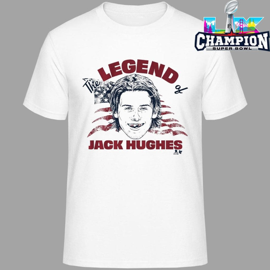 The Legend Of Jack Hughes American Flag Shirt