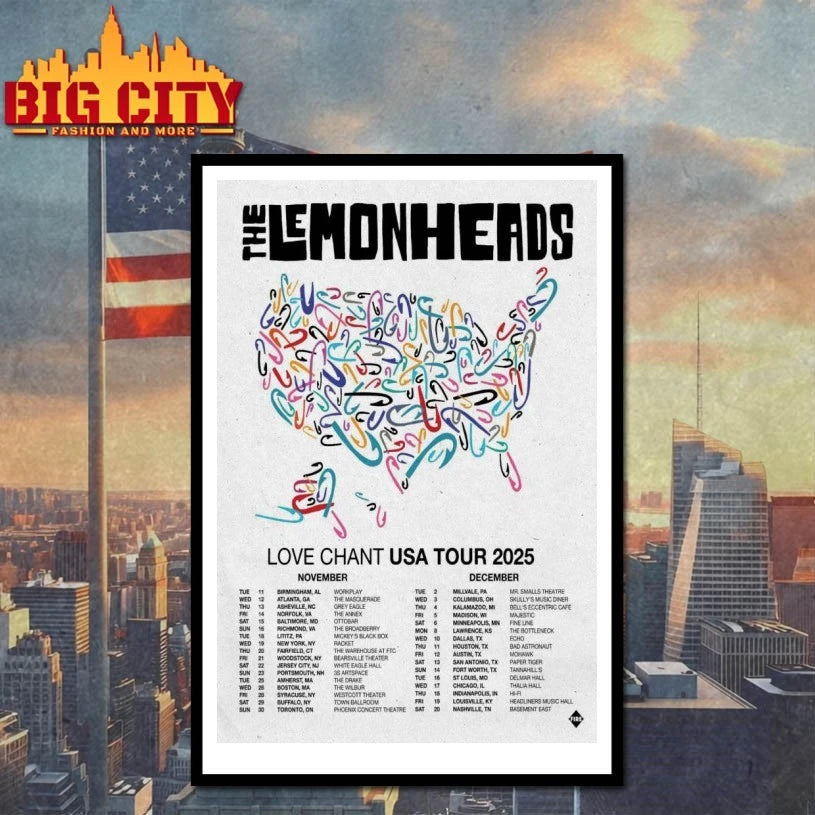 The Lemonheads Tour US Nov + Dec 2025 Poster Shirt