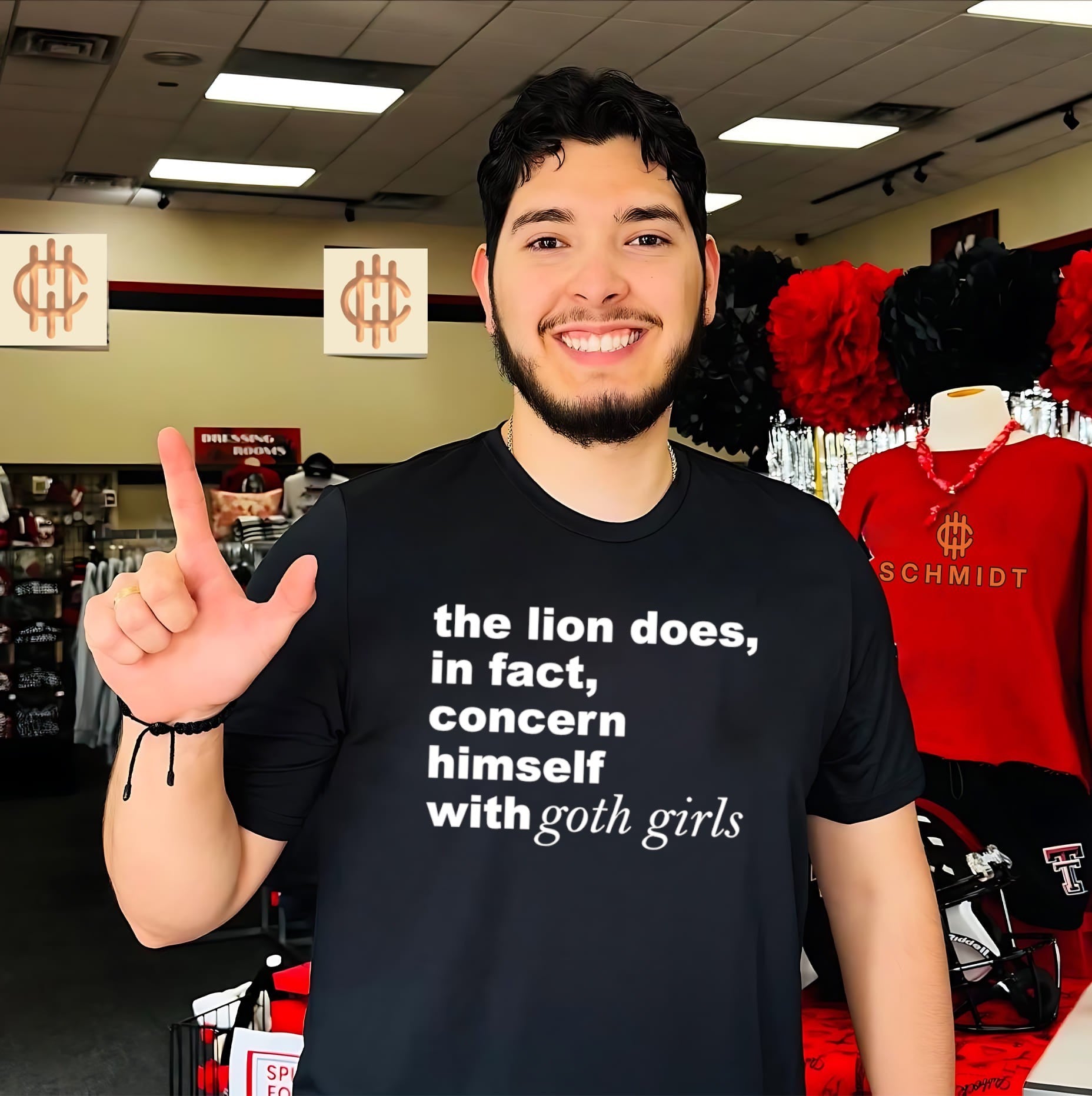 The Lion Does in Fact Concern Himself with Goth Girls shirt