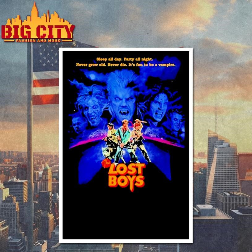 The Lost Boys Sleep All Day Party All Night Never Grow Old Never Die It’s Fun To Be A Vampire Squad Shirt
