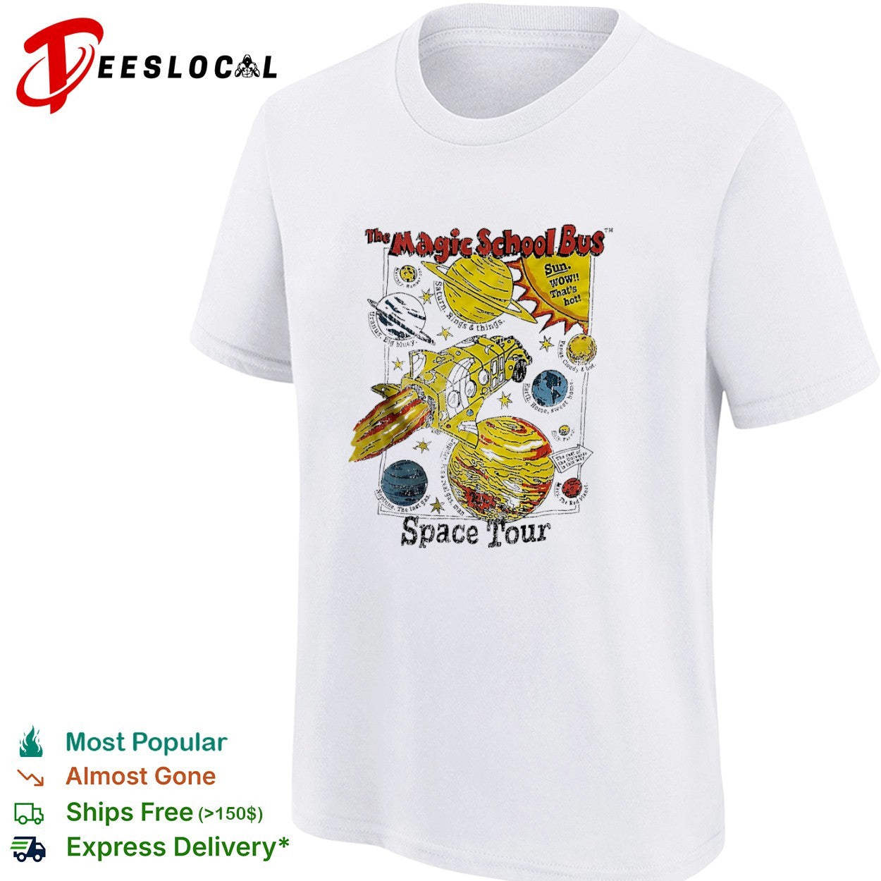 The Magic School Bus Space Tour The Sun Saturn Uranus Earth Jupiter Neptune shirt