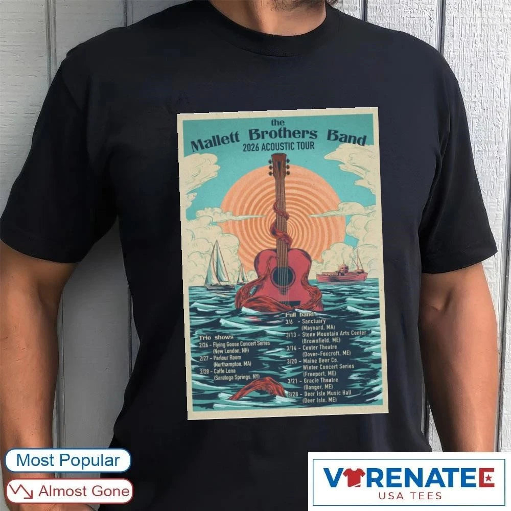 The Mallett Brothers Band Tour 2026 Acoustic Poster shirt