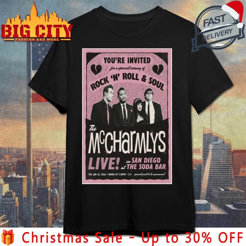 The McCharmlys The Soda Bar San Diego Poster shirt