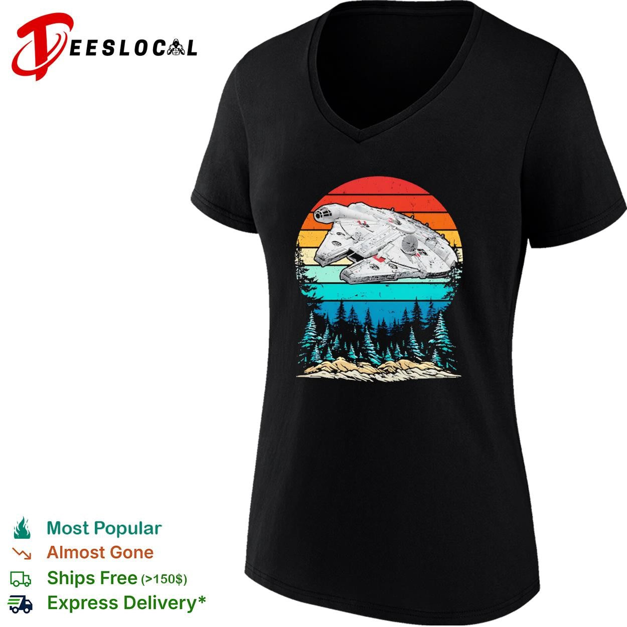 The Millennium Falcon on Endor shirt