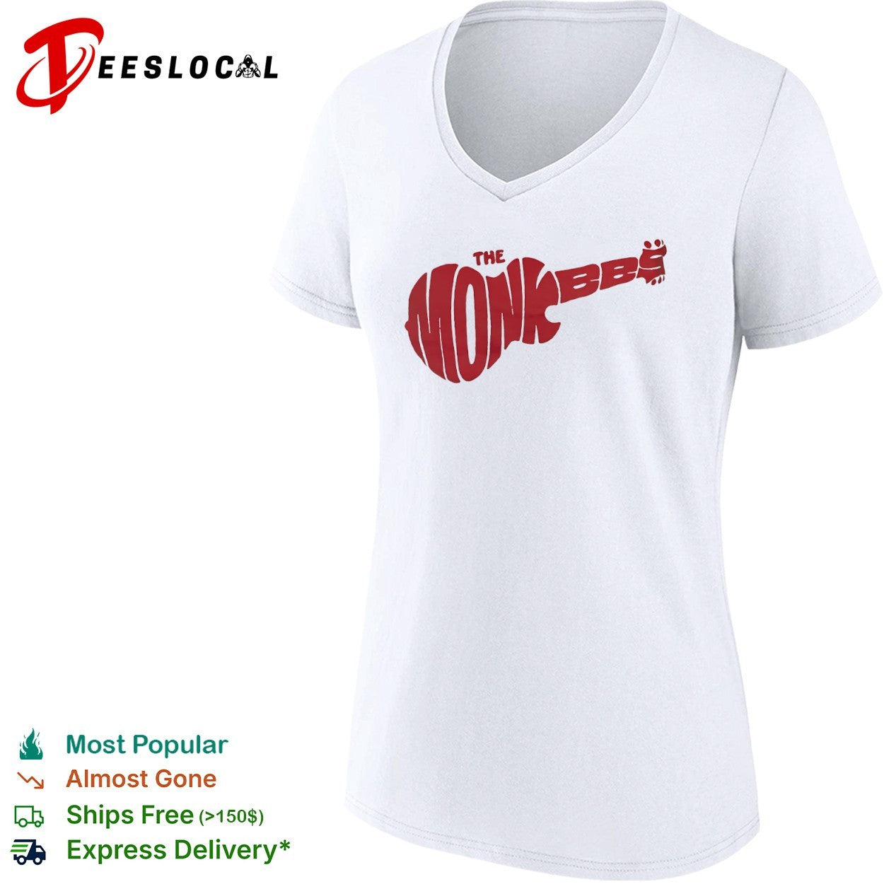 The Monkees guitar logo shirt