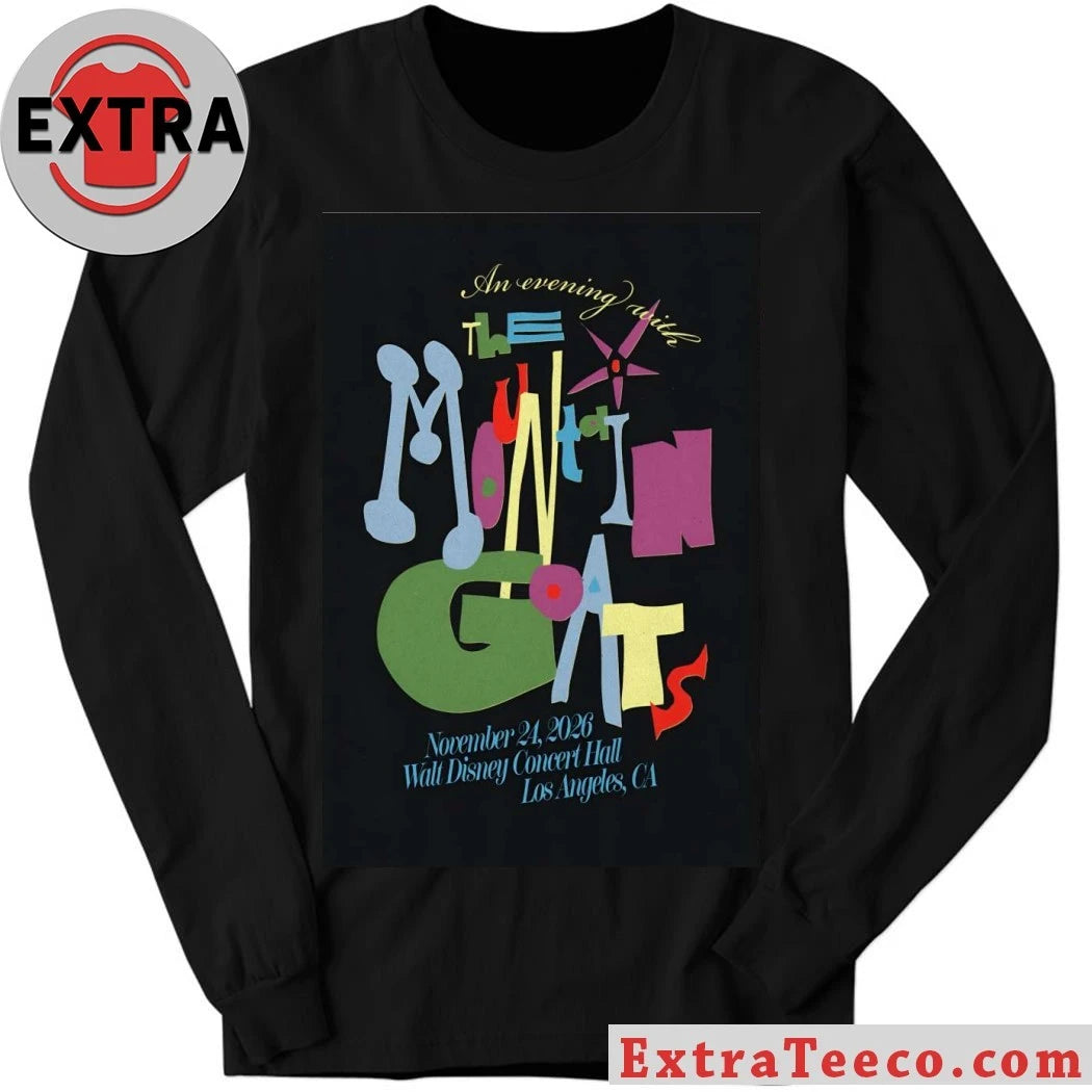 The Mountain Goats 11 24 2026 Los Angeles CA Poster Shirt