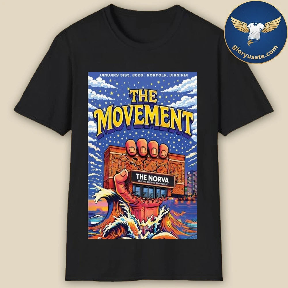 The Movement Norfolk, Virginia January 31 2026 Concert Poster Shirt