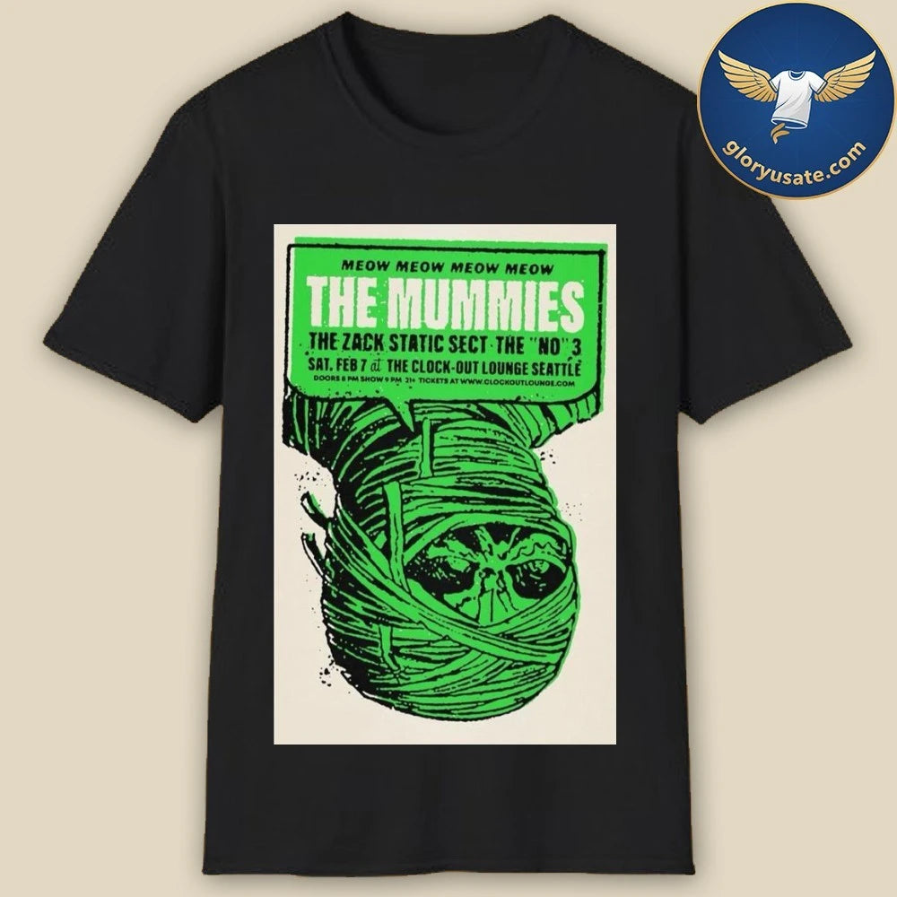 The Mummies Clock-Out Lounge February 7 2026 Concert Poster Shirt