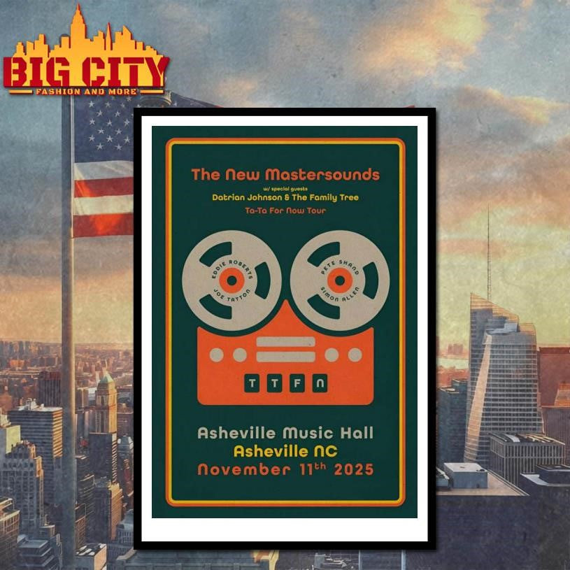 The New Mastersounds Asheville Event On Nov 11 2025 Poster shirt