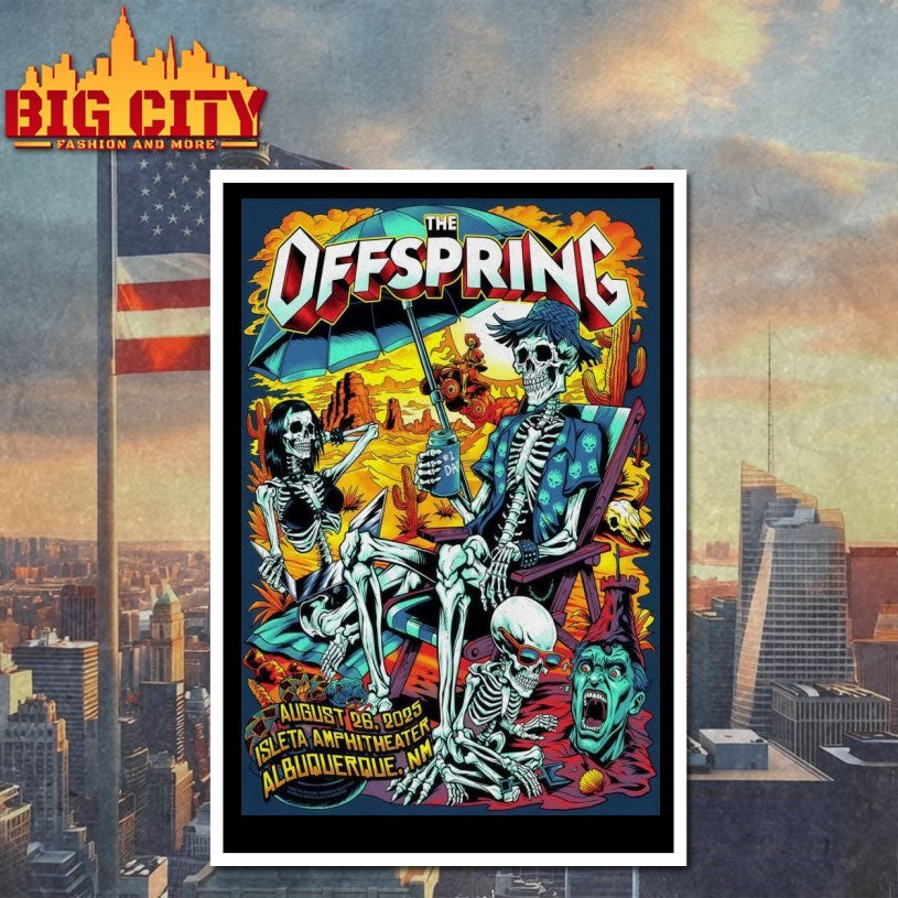 The Offspring August 26 2025 Isleta Amphitheater In Albuquerque NM Poster Shirts