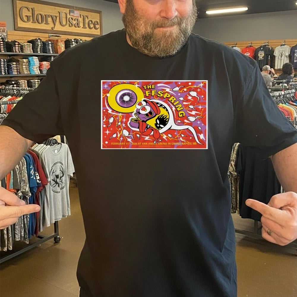 The Offspring Grand Rapids Michigan 2026 Official Poster For Show At Van Andel Arena On February 11th Landscape Poster Shirt