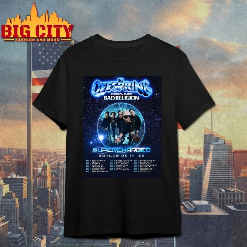 The Offspring Supercharged Worldwide In 2026 North America City Dates Poster Shirt