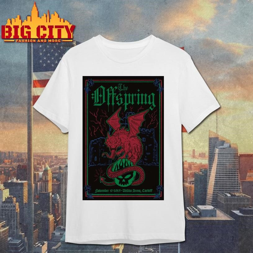 The Offspring Utilita Arena Cardiff Wales Nov 10 2025 Poster Shirt