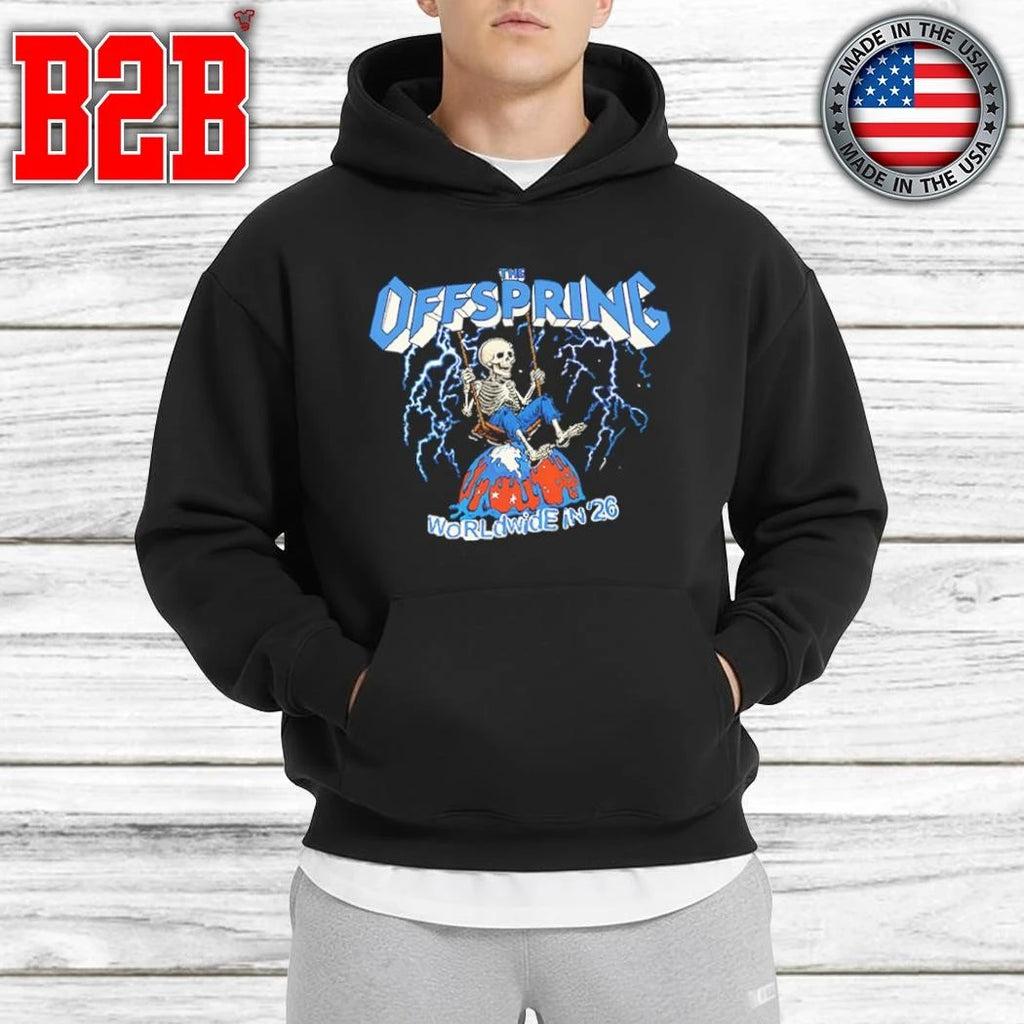 The Offspring Worldwide Tour 2026 Swinging Skeleton Shirt