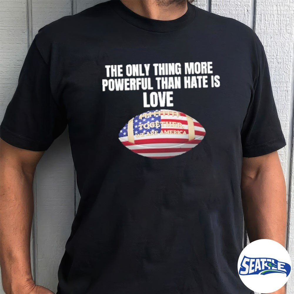 The Only Thing More Powerful American Flag Football Bad Bunny shirt