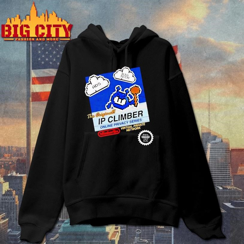 The Original Ip Climber Pixel Ads Big Tech Windscribe Virtual Private Network Shirt