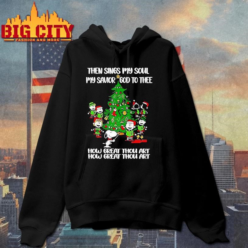 The Peanuts Then Sings My Soul My Savior God To Thee Christmas Tree Shirt