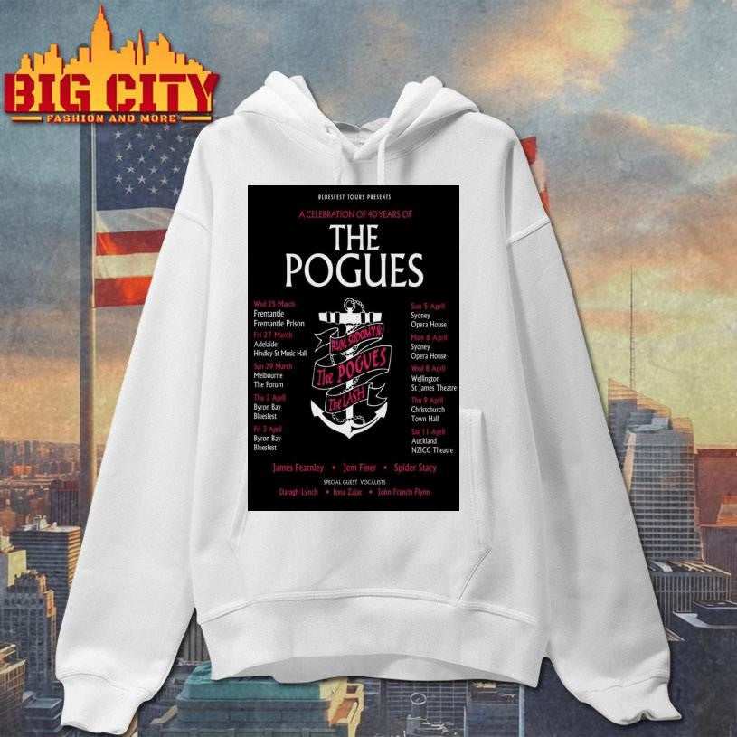 The Pogues 40 Years Of Rum Sodomy and The Lash 2026 Poster shirt