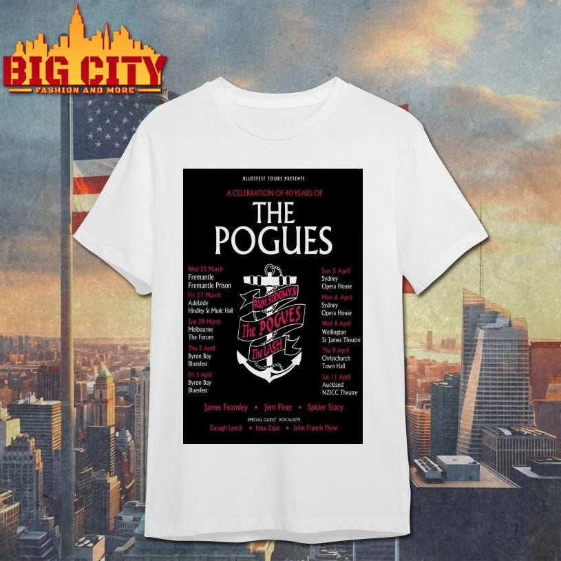 The Pogues 40 Years Of Rum Sodomy and The Lash 2026 Poster shirt