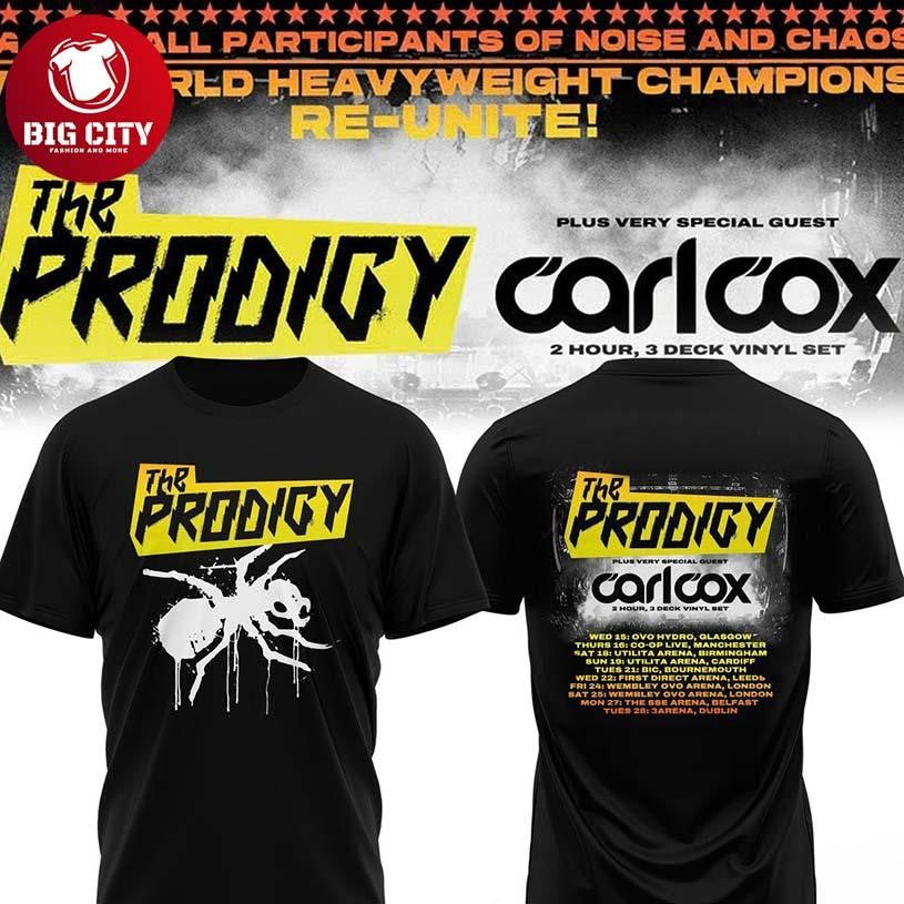 The Prodigy UK &amp; Ireland Arena Tour 2026 Re-Unite Two Sided Shirt