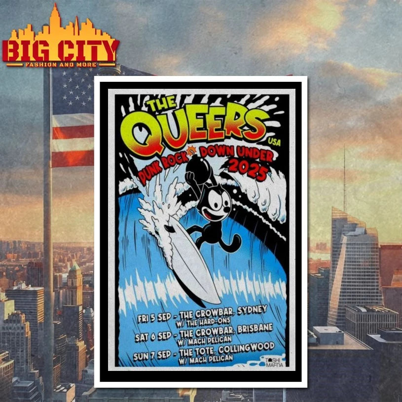 The Queers 2025 Australia Tour Poster shirts