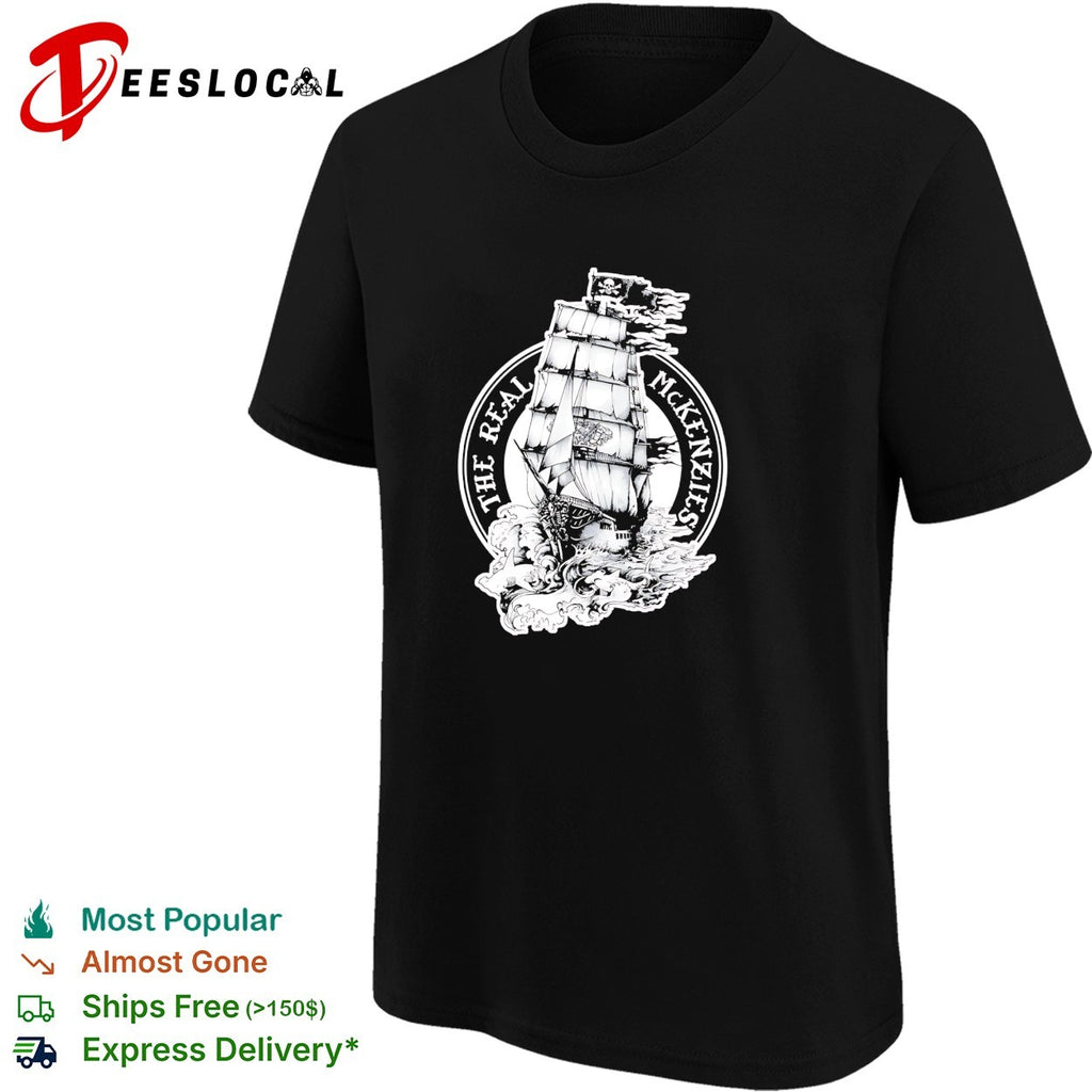 The Real Mckenzies pirate ship sailing shirt