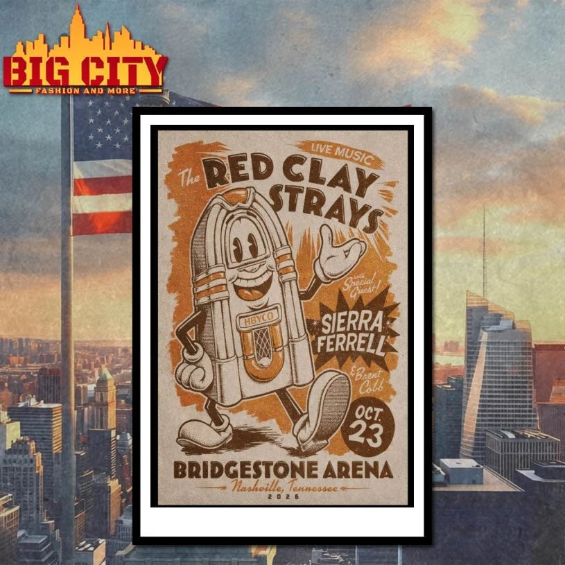 The Red Clay Strays 10.23.2026 Nashville TN Poster shirt