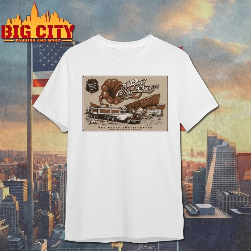 The Red Clay Strays Sep 14 2025 Red Rocks Amphitheatre in Morrison CO Poster shirt