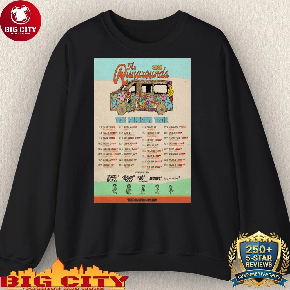 The Runarounds The Minivan Tour 2026 Poster Shirt