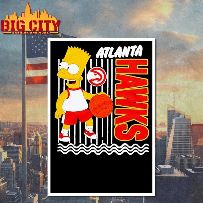 The Simpsons Bart x Atlanta Hawks shirt