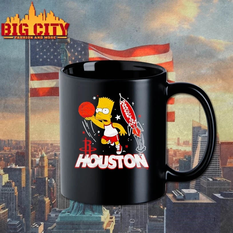 The Simpsons Bart x Houston Rockets shirt
