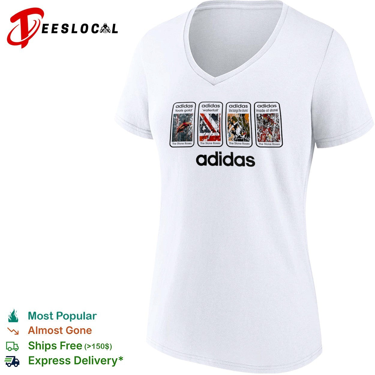 The Stone Roses fools gold waterfall she bangs the drums made of stone shirt