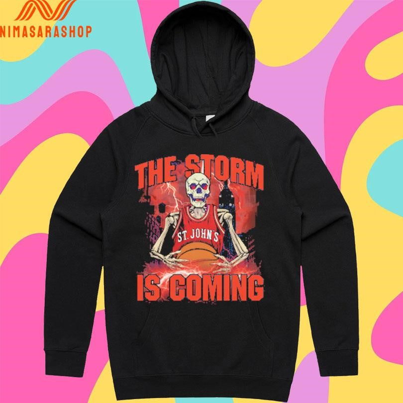 The Storm Is Coming St John’s Red Storm Skeleton Shirts